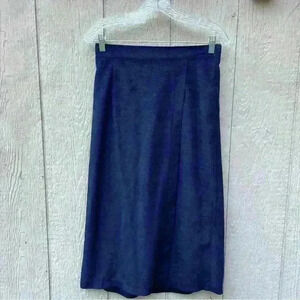 Vintage Raphael Lorenzo California Deep Blue Velvety Skirt Size Medium